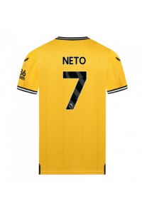 Wolves Pedro Neto #7 Jalkapallovaatteet Kotipaita 2023-24 Lyhythihainen